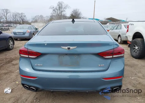 2018 Genesis G80 3.3T Sport из США, поврежденный, VIN KMHGN4JB6JU222877